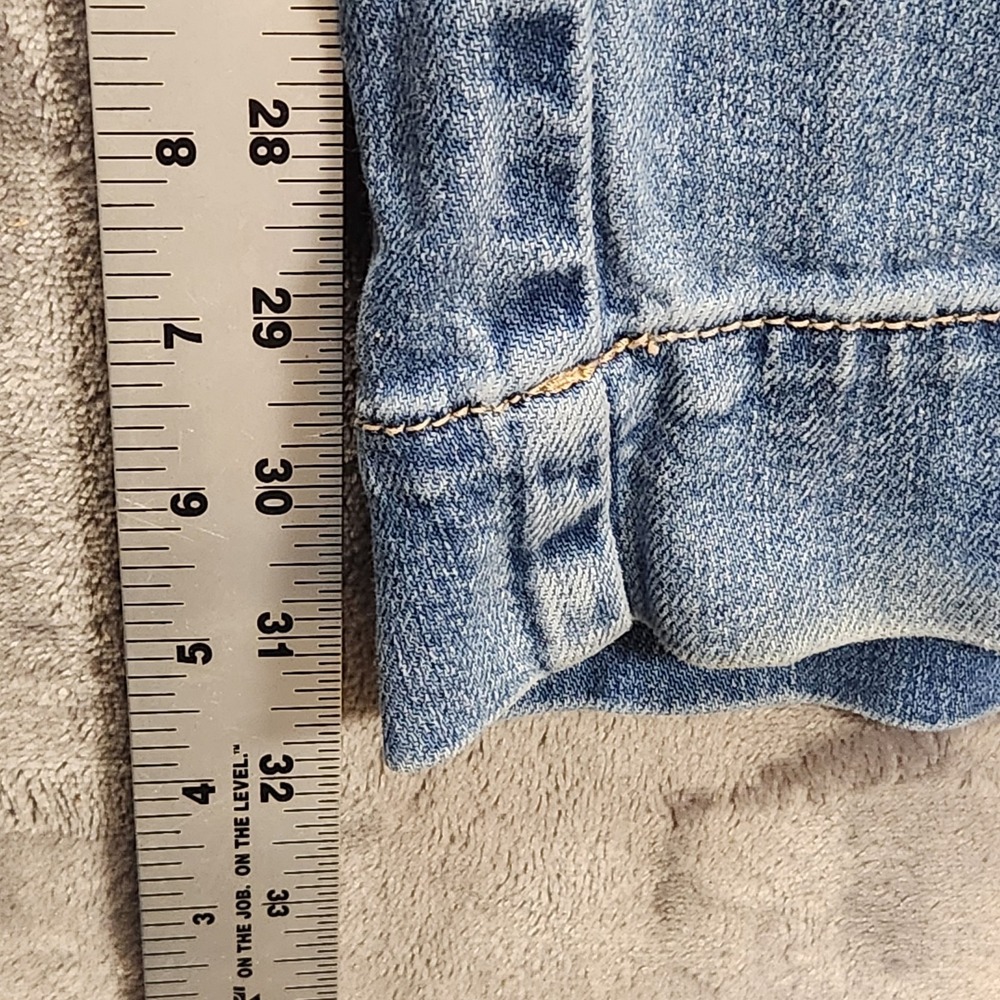 American Eagle Jeans Womens 4 Blue Super High Rise Baggy Wide Leg Cargo 90s VTG - Picture 6 of 11